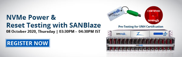 NVMe Power and Reset Testing with SANBlaze Banner